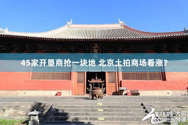 45家开垦商抢一块地 北京土拍商场看涨?