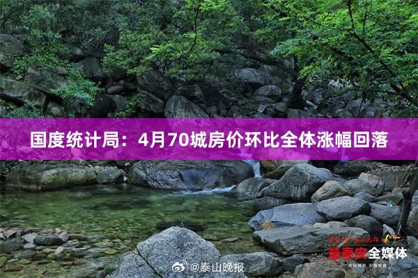 国度统计局:4月70城房价环比全体涨幅回落
