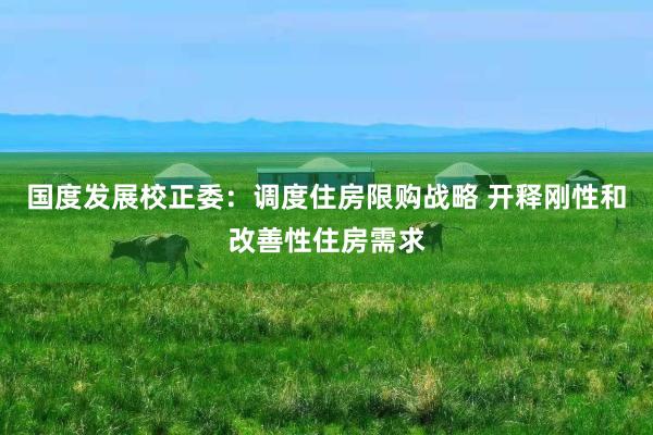 国度发展校正委:调度住房限购战略 开释刚性和改善性住房需求