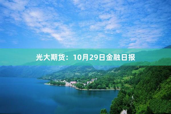 光大期货:10月29日金融日报