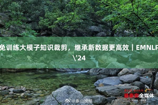免训练大模子知识裁剪,继承新数据更高效|EMNLP'24
