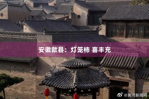 安徽歙县：灯笼柿 喜丰充