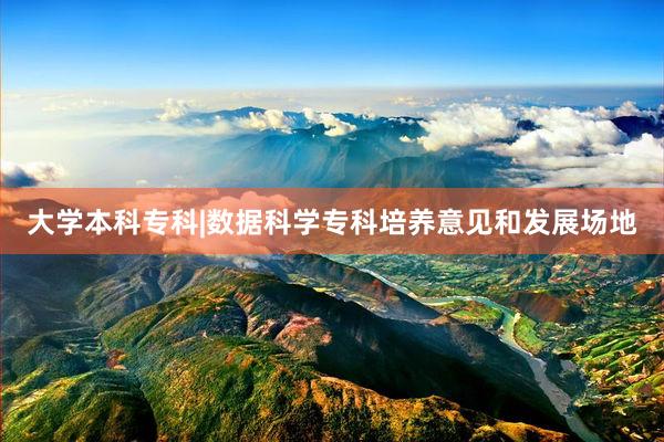 大学本科专科|数据科学专科培养意见和发展场地